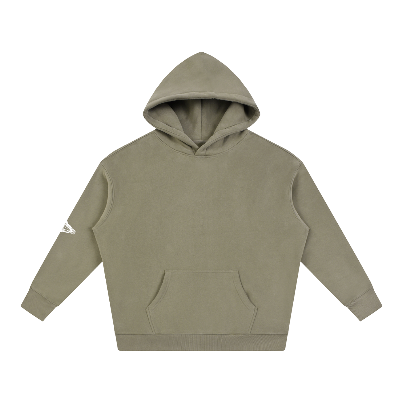 Oversize Fleeced Hoodie (Sleeve Patch)