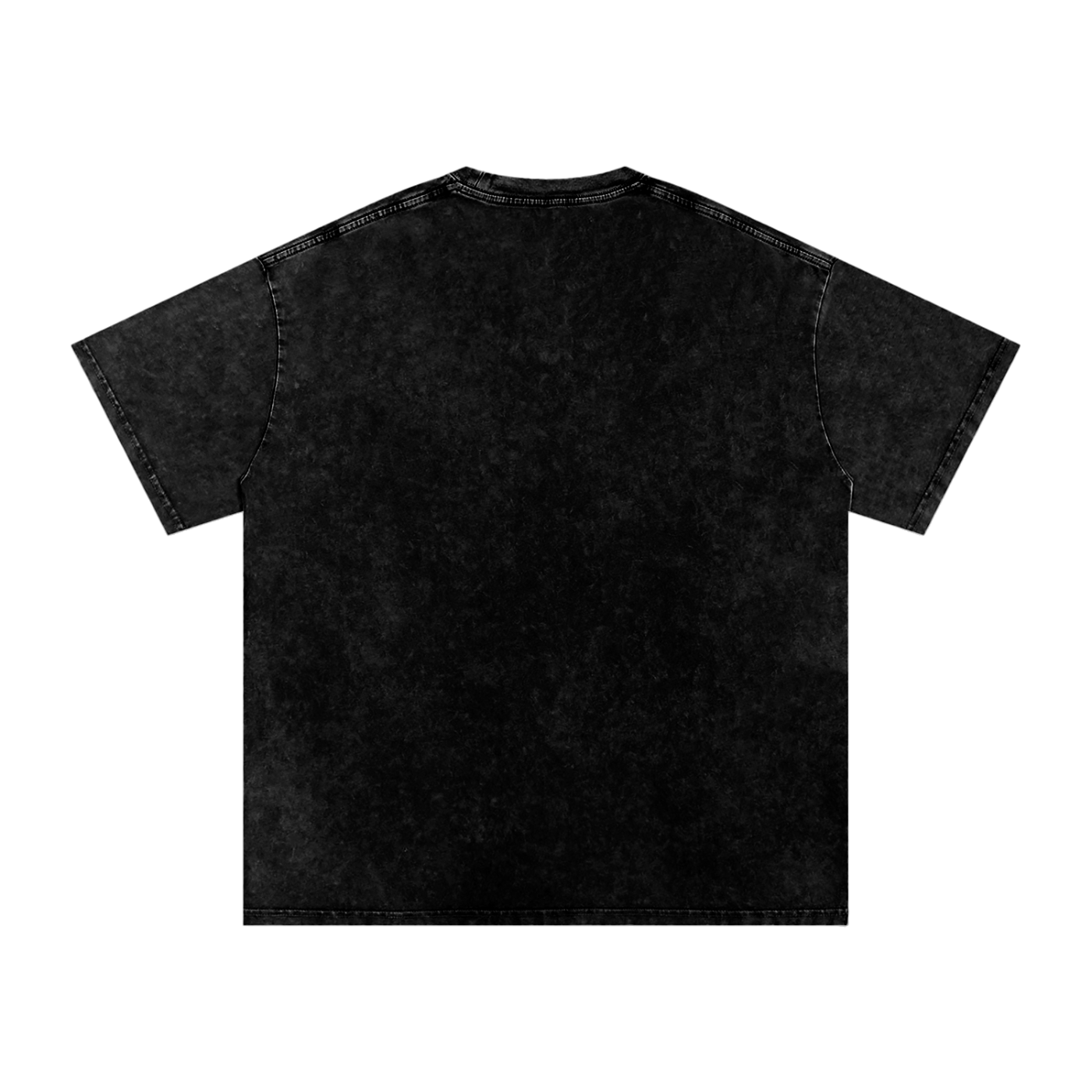 Snow Washed Oversized Cotton T-Shirt (White Lettering)