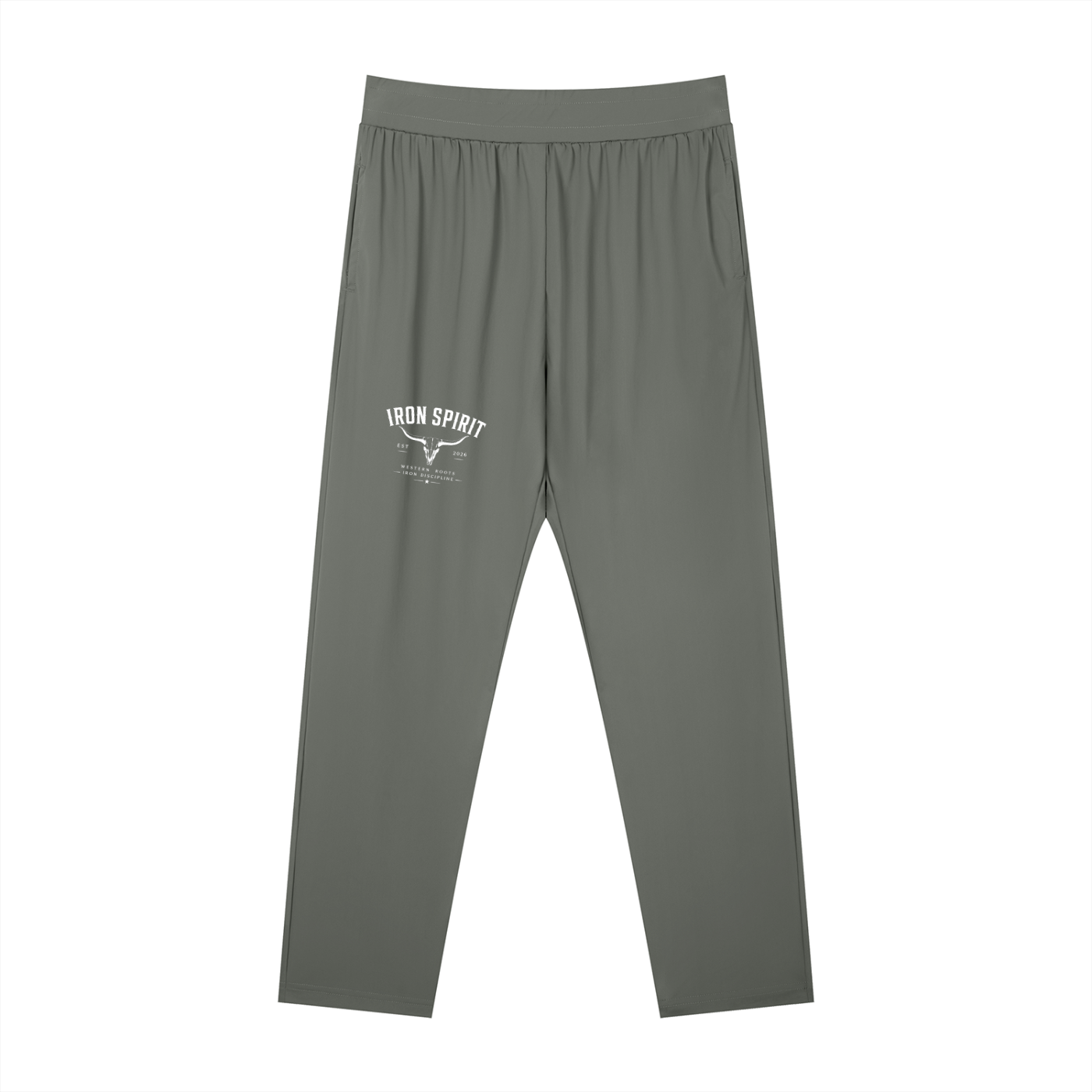 Men's Straight Leg Elastic Waist Pants