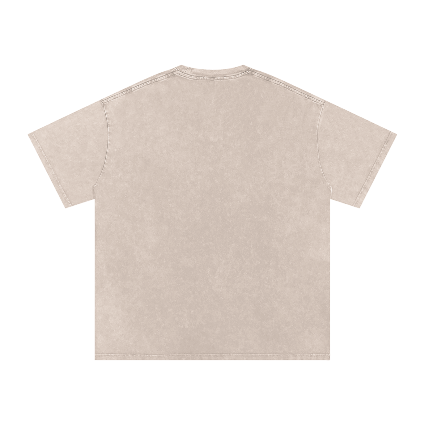 Snow Washed Oversized Cotton T-Shirt (Black Lettering)