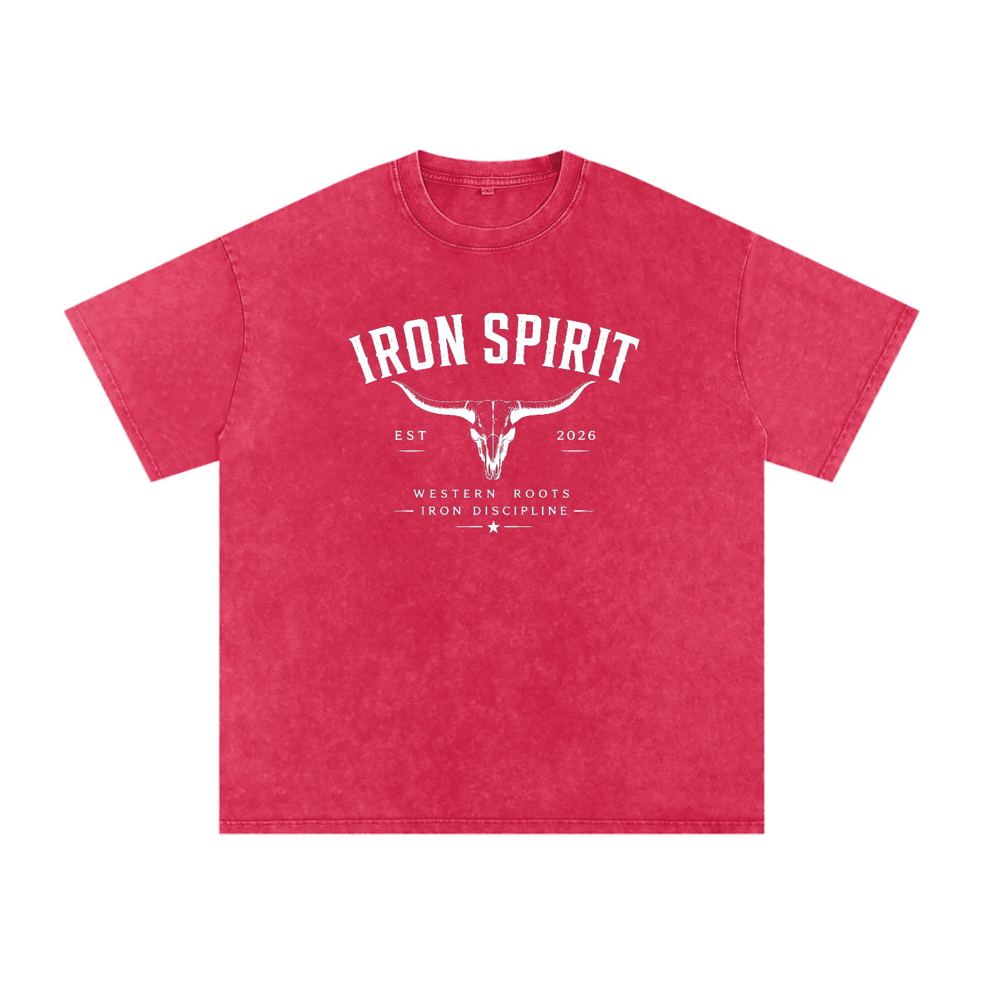 Snow Washed Oversized Cotton T-Shirt (White Lettering)