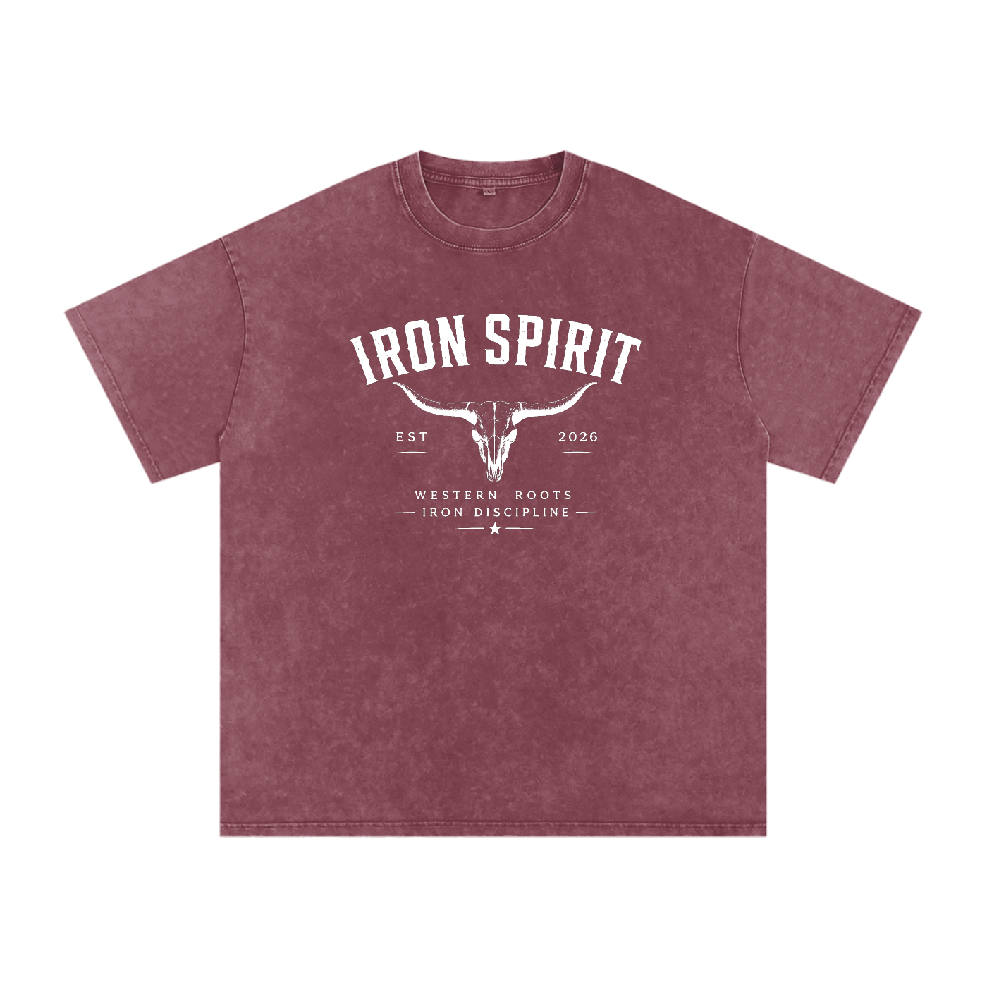 Snow Washed Oversized Cotton T-Shirt (White Lettering)
