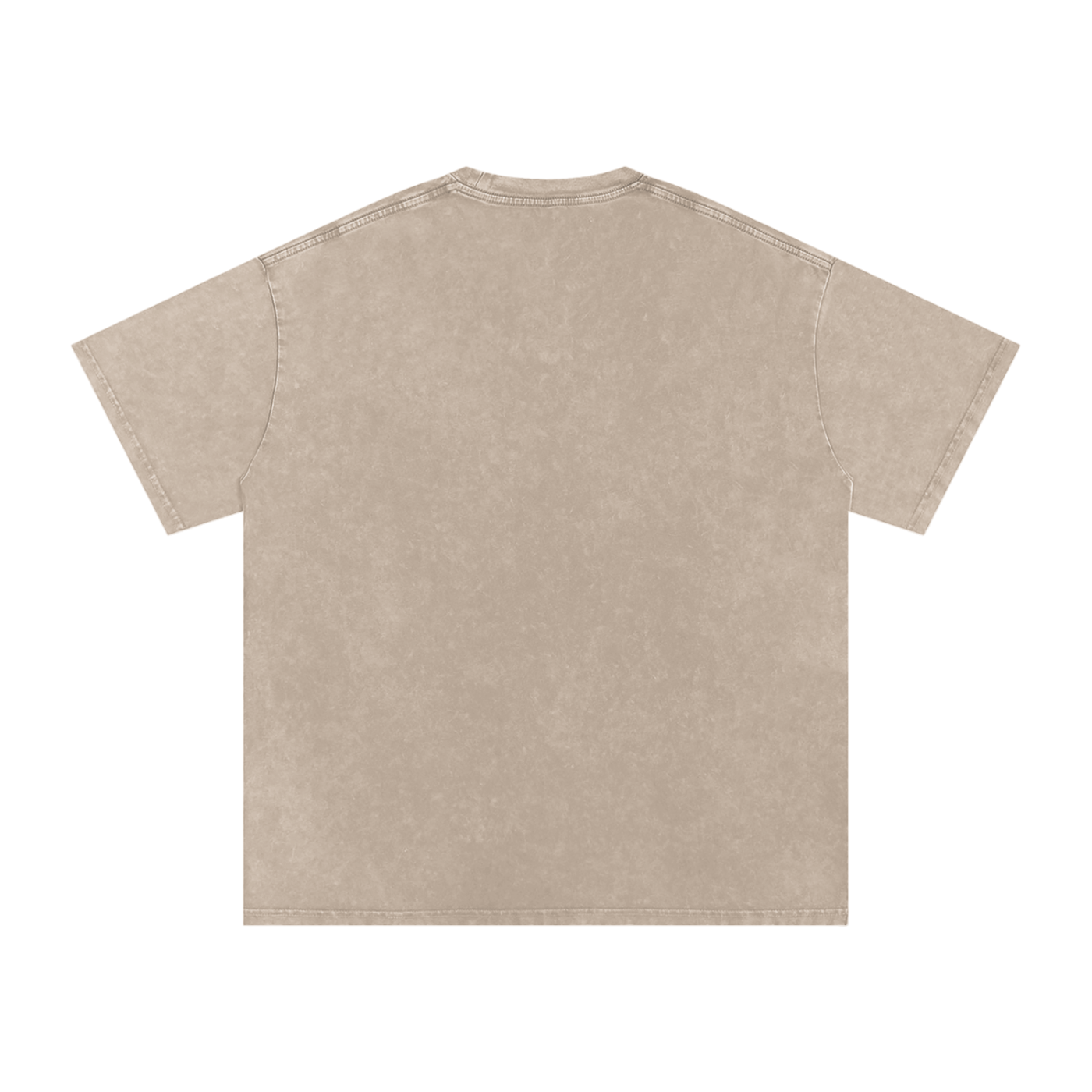 Snow Washed Oversized Cotton T-Shirt (Black Lettering)