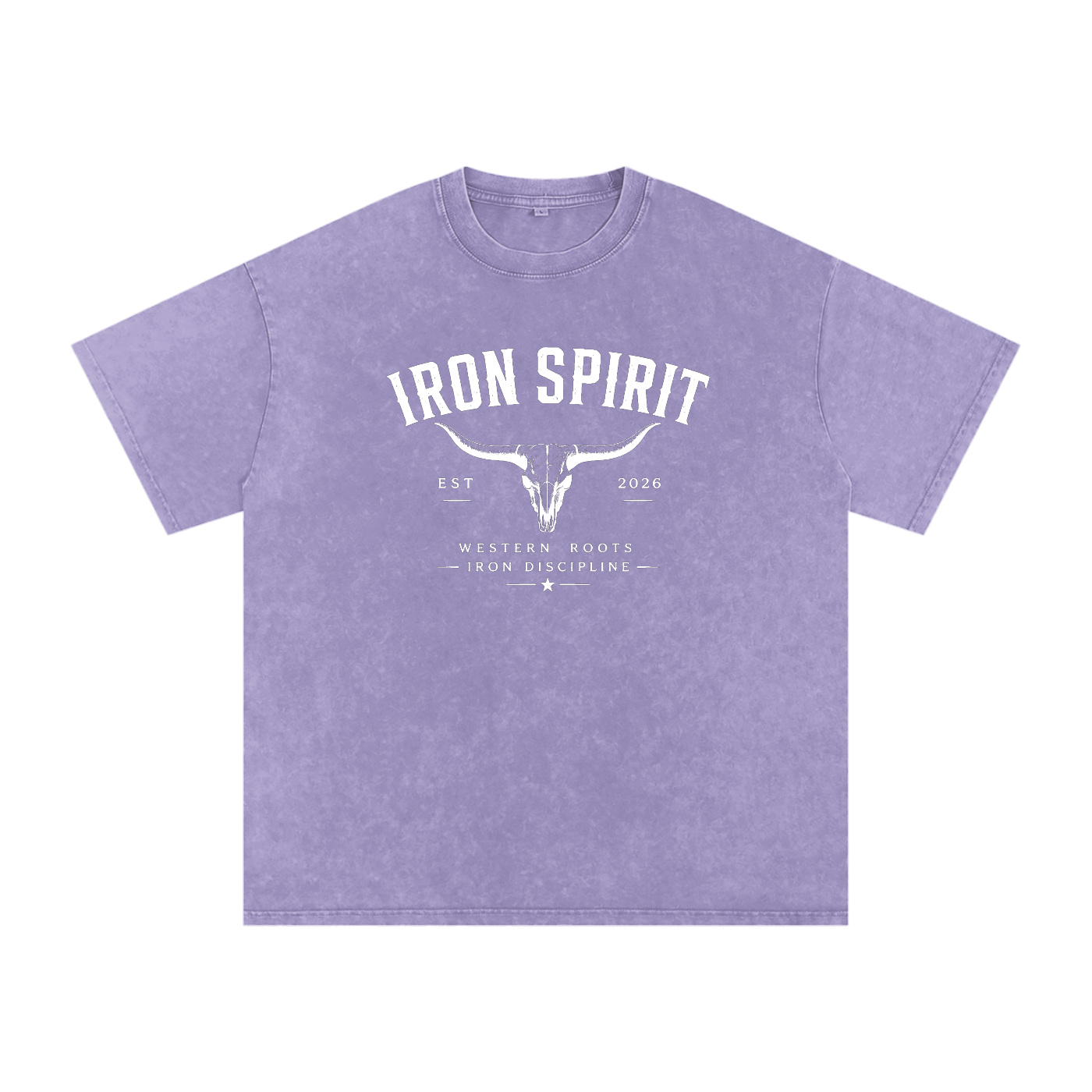 Snow Washed Oversized Cotton T-Shirt (White Lettering)