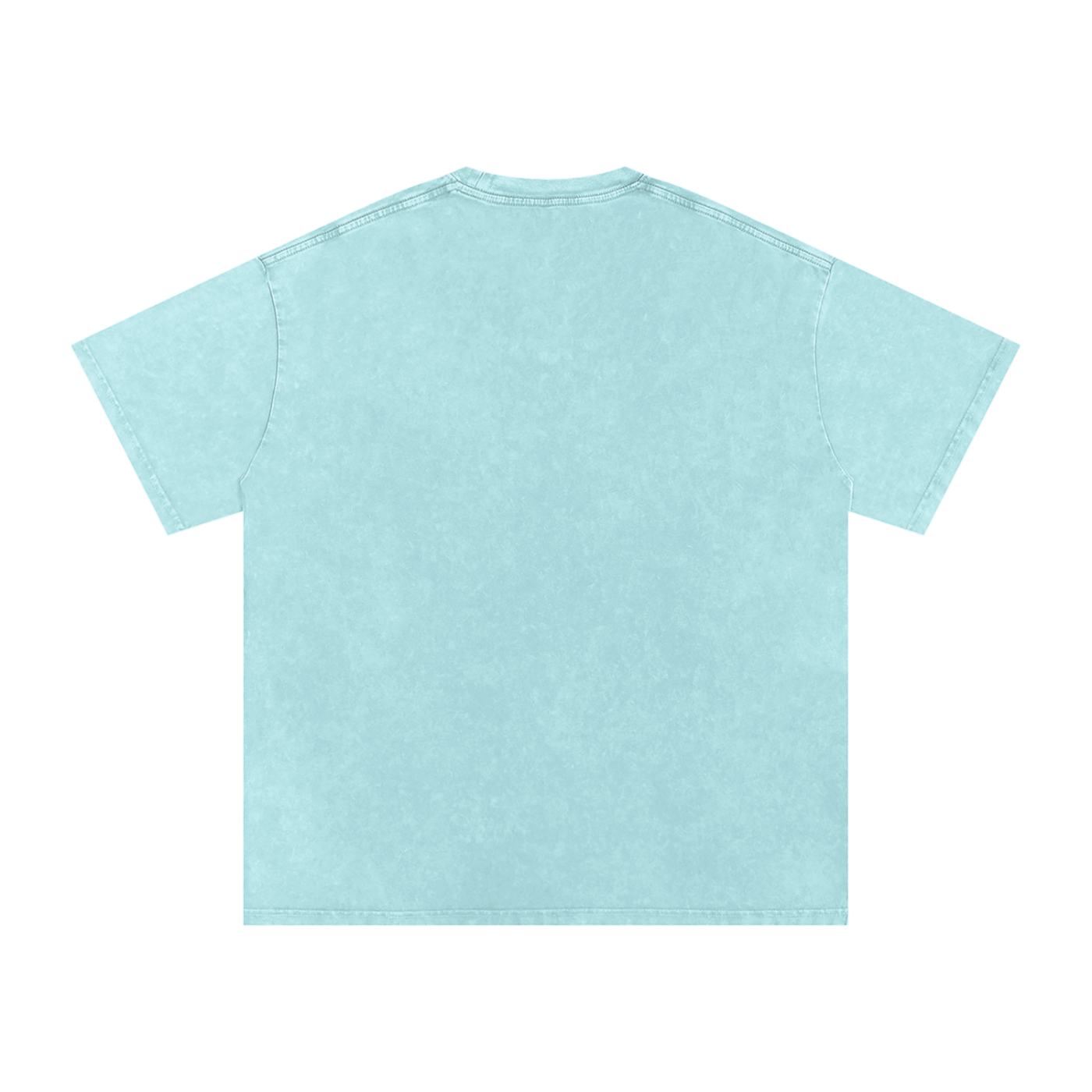 Snow Washed Oversized Cotton T-Shirt (Black Lettering)